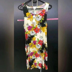 Cupio Scoop neck,hip pockets,lightweight soft Stretch Summer Sleeveless Floral